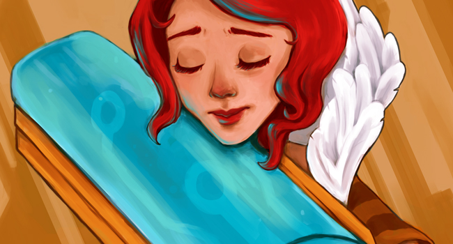 Digital painting of Red from the game Transistor