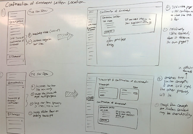 Early process sketches exploring where the COE generator could be located.