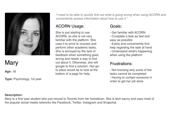 Example of a persona created for the Contact Mechanism redesign.